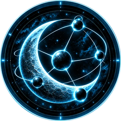 The same orbital signal mark in blue
